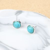 Casual Simple Style Cactus Alloy Turquoise Plating Men's Earrings Necklace main image 5