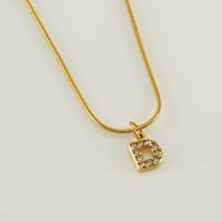 304 Stainless Steel Casual Letter Pendant Necklace sku image 4