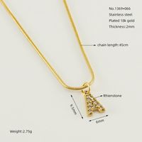 304 Stainless Steel Casual Letter Pendant Necklace main image 2