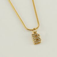 304 Stainless Steel Casual Letter Pendant Necklace sku image 2