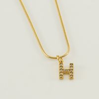 304 Stainless Steel Casual Letter Pendant Necklace sku image 8