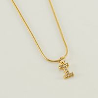 304 Stainless Steel Casual Letter Pendant Necklace sku image 9