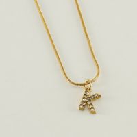 304 Stainless Steel Casual Letter Pendant Necklace sku image 11