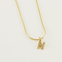 304 Stainless Steel Casual Letter Pendant Necklace sku image 14