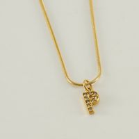 304 Stainless Steel Casual Letter Pendant Necklace sku image 16