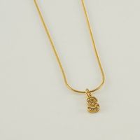 304 Stainless Steel Casual Letter Pendant Necklace sku image 19