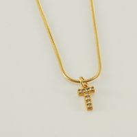 304 Stainless Steel Casual Letter Pendant Necklace sku image 20