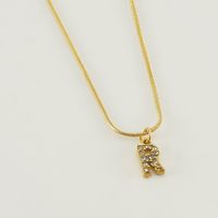 304 Stainless Steel Casual Letter Pendant Necklace sku image 18
