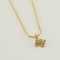 304 Stainless Steel Casual Letter Pendant Necklace sku image 23