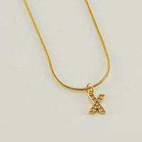 304 Stainless Steel Casual Letter Pendant Necklace sku image 24