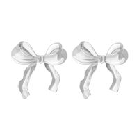 1 Pair Elegant Bow Knot Plating Zinc Alloy Ear Studs main image 5