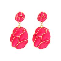 1 Pair Sweet Flower Enamel Zinc Alloy Drop Earrings main image 4