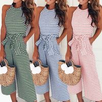 Women's Holiday Daily Streetwear Stripe Jumpsuits main image 3