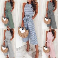 Women's Holiday Daily Streetwear Stripe Jumpsuits main image 1