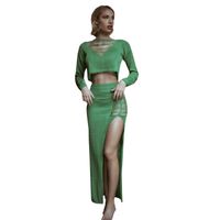Holiday Daily Women's Sexy Solid Color Spandex Polyester Hollow Out Skirt Sets Skirt Sets main image 2