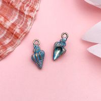 1 Piece 20*17mm Alloy Zircon Shell Fish Tail Polished Pendant sku image 7