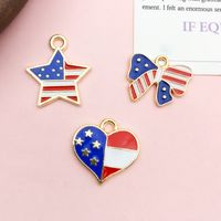 1 Piece 16 * 16mm Alloy American Flag Polished Pendant main image 5