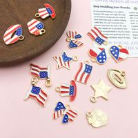 1 Piece 16 * 16mm Alloy American Flag Polished Pendant main image 3