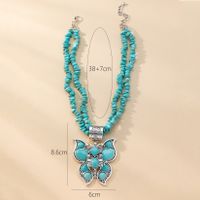 Wholesale Jewelry Retro Ethnic Style Butterfly Alloy Plating Pendant Necklace main image 2