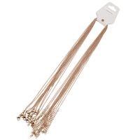 10 PCS/Package 500*1.5mm 304 Stainless Steel 18K Gold Plated Rose Gold Plated Solid Color Polished Chain sku image 8