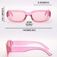 Simple Style Classic Style Solid Color Pc Square Full Frame Kids Sunglasses main image 2