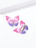 Women's Sweet Solid Color Butterfly Ferroalloy Hair Clip main image 4