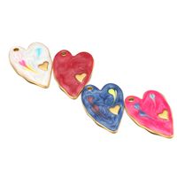 5 PCS/Package 24*36mm Hole 2~2.9mm 304 Stainless Steel Heart Shape Polished Pendant main image 3