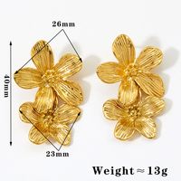 1 Pair Sweet Flower 304 Stainless Steel 14K Gold Plated White Gold Plated Gold Plated Drop Earrings main image 2