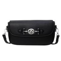 Women's One Size Pu Leather Solid Color Classic Style Sewing Thread Lock Clasp Shoulder Bag sku image 4