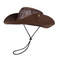 Unisex Simple Style Solid Color Handmade Hollow Out Big Eaves Sun Hat main image 1
