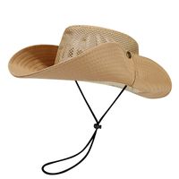 Unisex Simple Style Solid Color Handmade Hollow Out Big Eaves Sun Hat main image 2