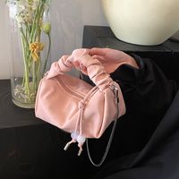 Women's One Size Pu Leather Solid Color Classic Style Sewing Thread Zipper Handbag main image 4