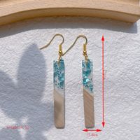 1 Paire Vêtement De Rue Triangle Géométrique Forme De Cœur Évider Alliage Bois Résine Boucles D'oreilles sku image 2