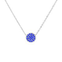 304 Stainless Steel 14K Gold Plated IG Style Simple Style Inlay Round Rhinestones Necklace sku image 3