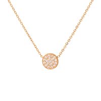 304 Stainless Steel 14K Gold Plated IG Style Simple Style Inlay Round Rhinestones Necklace sku image 19