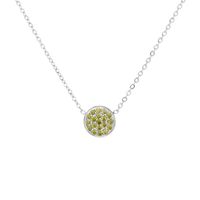 304 Stainless Steel 14K Gold Plated IG Style Simple Style Inlay Round Rhinestones Necklace sku image 8