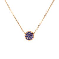 304 Stainless Steel 14K Gold Plated IG Style Simple Style Inlay Round Rhinestones Necklace sku image 29