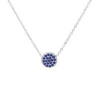 304 Stainless Steel 14K Gold Plated IG Style Simple Style Inlay Round Rhinestones Necklace sku image 9