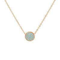 304 Stainless Steel 14K Gold Plated IG Style Simple Style Inlay Round Rhinestones Necklace sku image 35