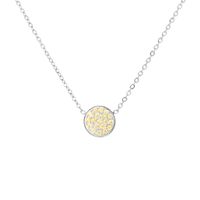304 Stainless Steel 14K Gold Plated IG Style Simple Style Inlay Round Rhinestones Necklace sku image 11
