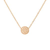 304 Stainless Steel 14K Gold Plated IG Style Simple Style Inlay Round Rhinestones Necklace sku image 33