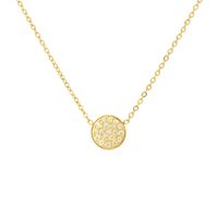 304 Stainless Steel 14K Gold Plated IG Style Simple Style Inlay Round Rhinestones Necklace sku image 32
