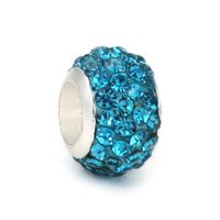 1 Piece Diameter 10mm Alloy Zircon Geometric Polished Beads sku image 12