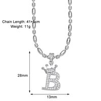 Cobre Chapados en oro de 18k Estilo Simple Embutido Carta Circón Collar sku image 1