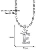 Cobre Chapados en oro de 18k Estilo Simple Embutido Carta Circón Collar sku image 4