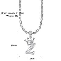 Cobre Chapados en oro de 18k Estilo Simple Embutido Carta Circón Collar sku image 25