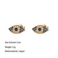 1 Pair Vintage Style Eye Hollow Out Inlay Brass Zircon 18K Gold Plated Drop Earrings sku image 4