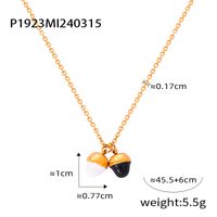 Freshwater Pearl Titanium Steel 18K Gold Plated IG Style Casual Commute Beaded Plating Inlay Oval Heart Shape Artificial Pearls Pendant Necklace main image 10