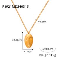 Freshwater Pearl Titanium Steel 18K Gold Plated IG Style Casual Commute Beaded Plating Inlay Oval Heart Shape Artificial Pearls Pendant Necklace main image 8