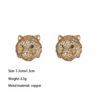 1 Pair Vintage Style Eye Hollow Out Inlay Brass Zircon 18K Gold Plated Drop Earrings sku image 6